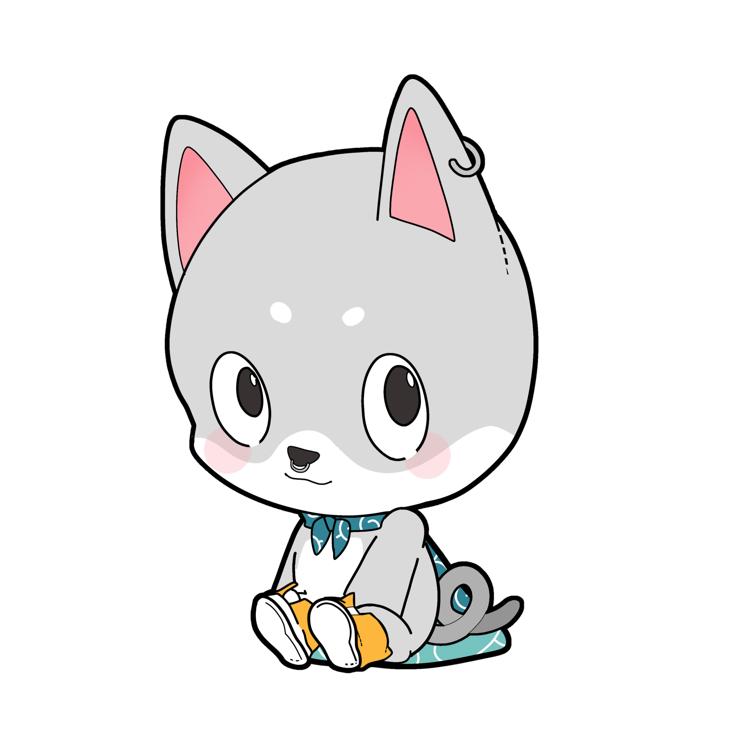 座る